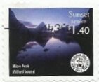 Stamp, Sunset Series. Mitre Peak Milford Sound, Personalized and Private Mail Stamps,  , Lakes, Landscapes, Mountains, Sunsets / Sunrises