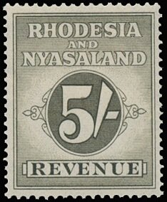Stamp, Numeral, Rhodesia and Nyasaland,  , Numbers