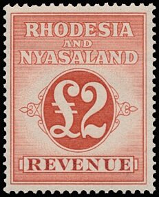 Stamp, Numeral, Rhodesia and Nyasaland,  , Numbers