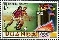 Stamp, Football, Uganda,  , Sport, Olympic Games, Football (Soccer)