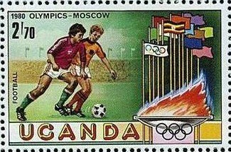 Stamp, Football, Uganda,  , Sport, Olympic Games, Football (Soccer)
