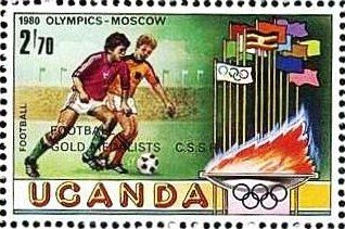 Stamp, Football, Uganda,  , Sport, Olympic Games, Football (Soccer)