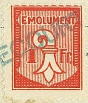 Stamp, Arms of Canton Bern & Emolument, Switzerland- Revenue Stamps,  