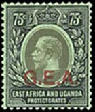 Stamp, King George V 75 Cent G.E.A. Overprint, Tanganyika,  , Kings, Royalty