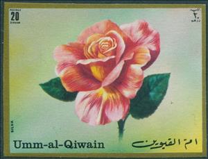 Stamp, Silva, Umm al-Qiwain,  , Roses