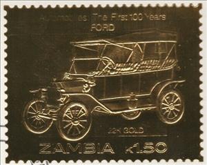 Stamp, Ford, Zambia,  , Cars