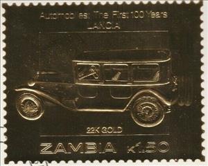 Stamp, Lancia, Zambia,  , Cars