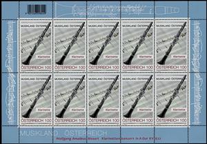 Mini Sheet, Clarinet, Austria,  , Music, Musical Instruments