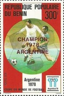 Stamp, Argentina Victory At 1978 World Cup Football Overprints, Benin,  , Football (Soccer), Sports