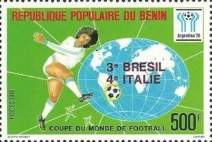 Stamp, Argentina Victory At 1978 World Cup Football Overprints, Benin,  , Football (Soccer), Sports