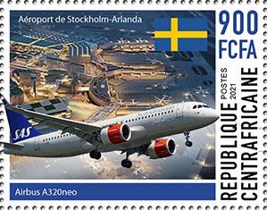 Airbus 320neo over Stockholm-Arlanda Airport