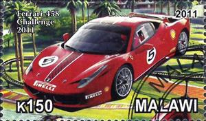 Stamp, Ferrari 458 Challenge 2001, Cinderellas,  , Cars
