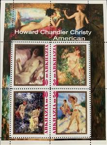 Mini Sheet, Howard Chandler Christy, American, Cinderellas,  , Nudes, Painters, Paintings, People, Women