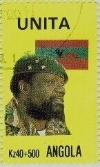 Jonas Savimbi and Flag