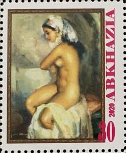 Stamp, Jose Cruz Herrera, Spanish, Cinderellas,  , Nudes, Painters, Paintings, Women