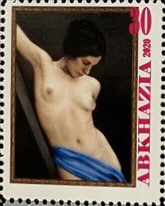 Stamp, Juan Manuel Cassio, Spanis, Cinderellas,  , Nudes, Painters, Paintings, Women