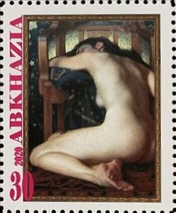 Stamp, Kamille Corry, American, Cinderellas,  , Nudes, Painters, Paintings, Women