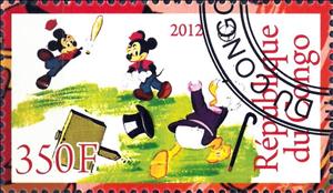 Stamp, Le Monde De Walt Disney, Cinderellas,  , Cartoons