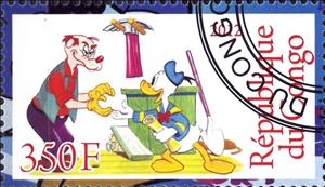 Stamp, Le Monde De Walt Disney, Cinderellas,  , Cartoons