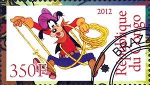Stamp, Le Monde De Walt Disney, Cinderellas,  , Cartoons