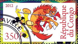 Stamp, Le Monde De Walt Disney, Cinderellas,  , Cartoons