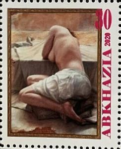 Stamp, Pascal Chove, French, Cinderellas,  , Nudes, Painters, Paintings, Women