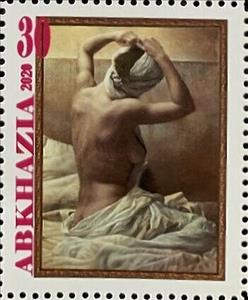 Stamp, Pascal Chove, French, Cinderellas,  , Nudes, Painters, Paintings, Women
