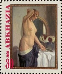 Stamp, Suzanne Daynes-Grassot, French, Cinderellas,  , Nudes, Painters, Paintings, Women