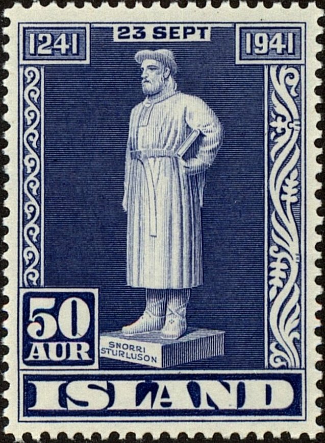 Snorri Sturluson in blue