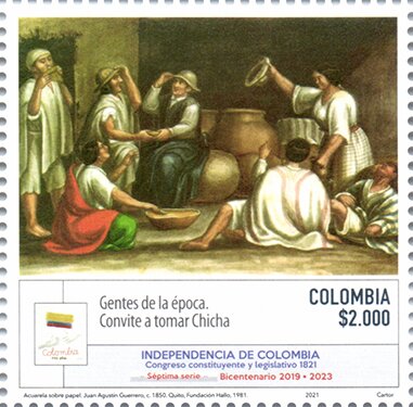 Painting of People Drinking Chicha