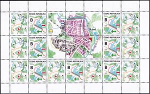 Mini Sheet, Tourist Map, Czech Republic,  , Maps