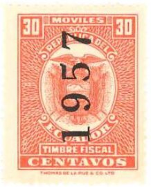 Stamp, Coat of Arms, dated 1957, Ecuador,  , Coats of Arms