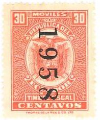 Stamp, Coat of Arms, dated 1958, Ecuador,  , Coats of Arms
