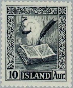 Stamp, Manuscripts, Iceland,  , Books