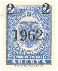 Stamp, Coat of Arms, dated 1962, Ecuador,  , Coats of Arms