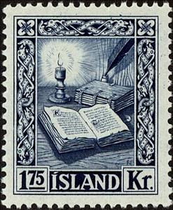 Stamp, Manuscripts, Iceland,  , Anniversaries and Jubilees