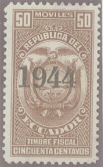 Stamp, Coat of Arms, overprinted, Ecuador,  , Coats of Arms