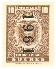Stamp, Coat of Arms, overprinted, Ecuador,  , Coats of Arms