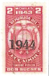 Stamp, Coat of Arms, overprinted, Ecuador,  , Coats of Arms