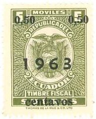Stamp, Coat of Arms, surcharged, Ecuador,  , Coats of Arms