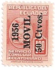 Consular stamp, overprinted