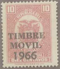 Judicial stamp, surcharged