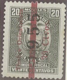Revenue stamp, surcharged