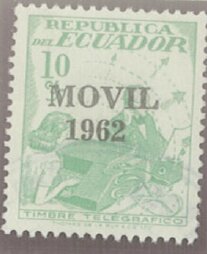 Telegraph stamp, overprinted