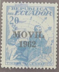 Telegraph stamp, overprinted