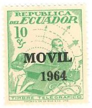 Telegraph stamp, overprinted