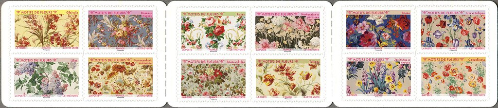 Booklet, Floral Patterns, France,  , Flowers, Textile