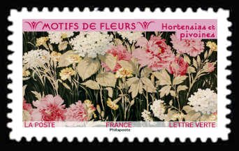 Pattern of Hydrangeas and Peonies