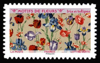Pattern of Iris and Tulips