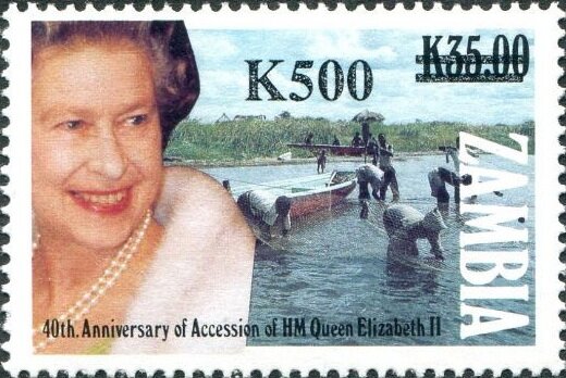 Queen Elizabeth II Surcharged